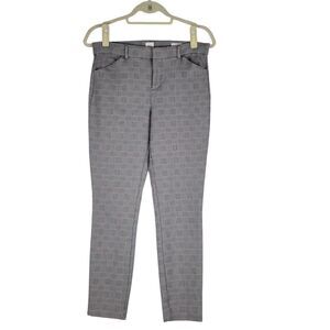 Gap Signature Skinny Ankle Mid-Rise Tweed Crop Trouser Pants Size 8 Women Gray